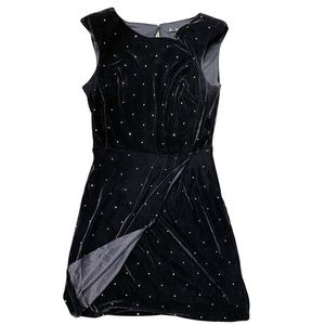 ZARA Black Velvet Mini Dress